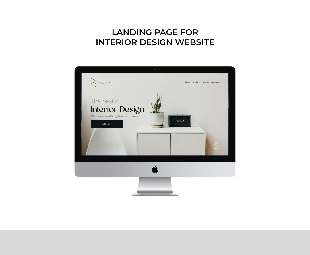 InHaus landing page on an iMac